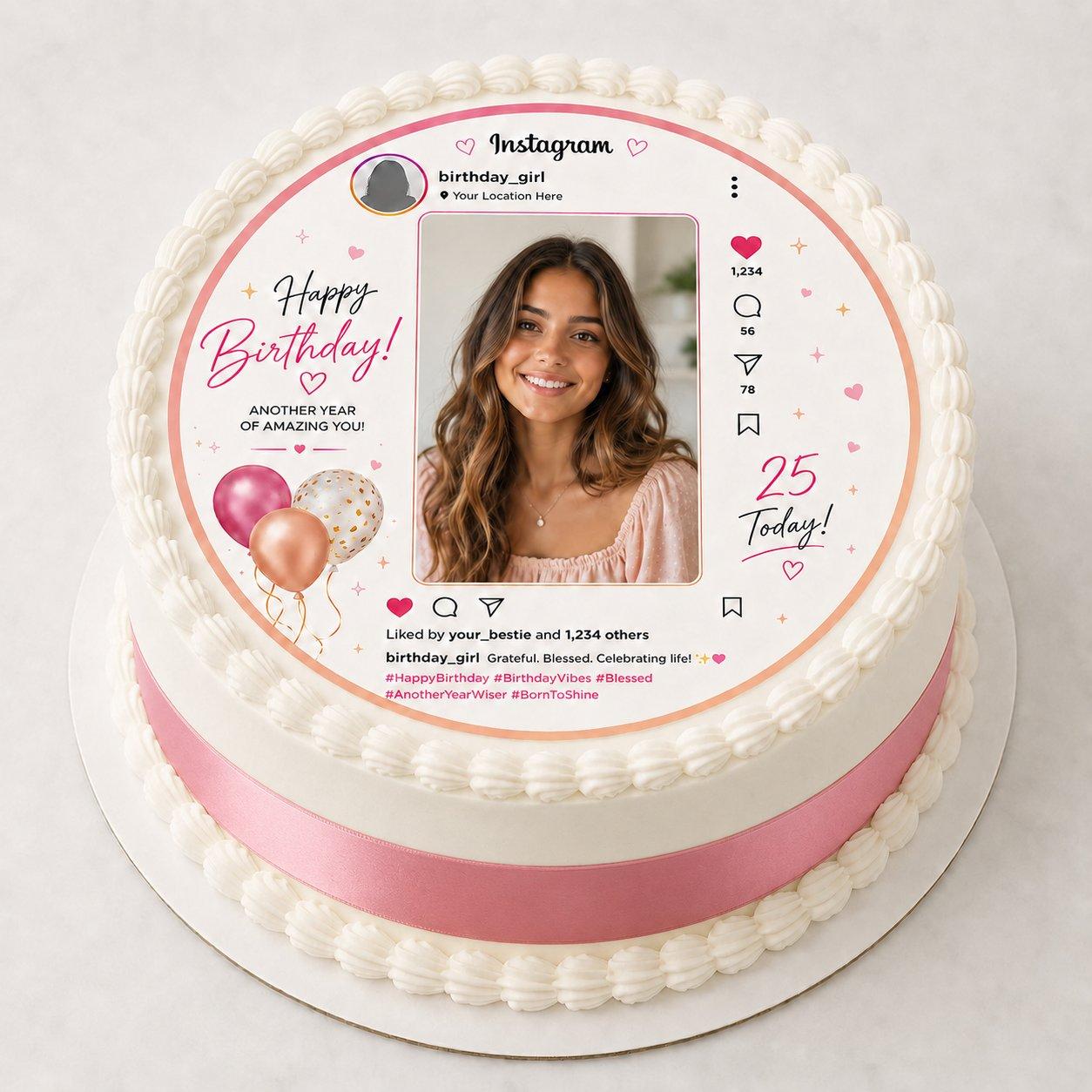 Instagram-style birthday toppers