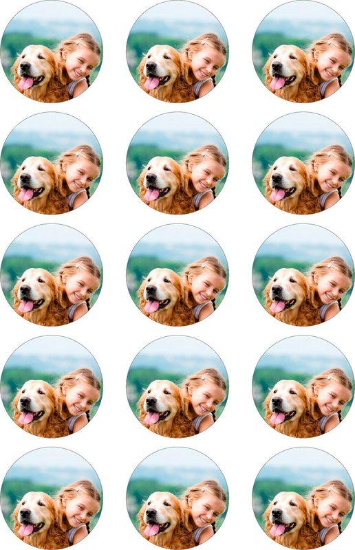 15x 2" Personalised Edible Wafer/Icing Cake Cupcake Toppers