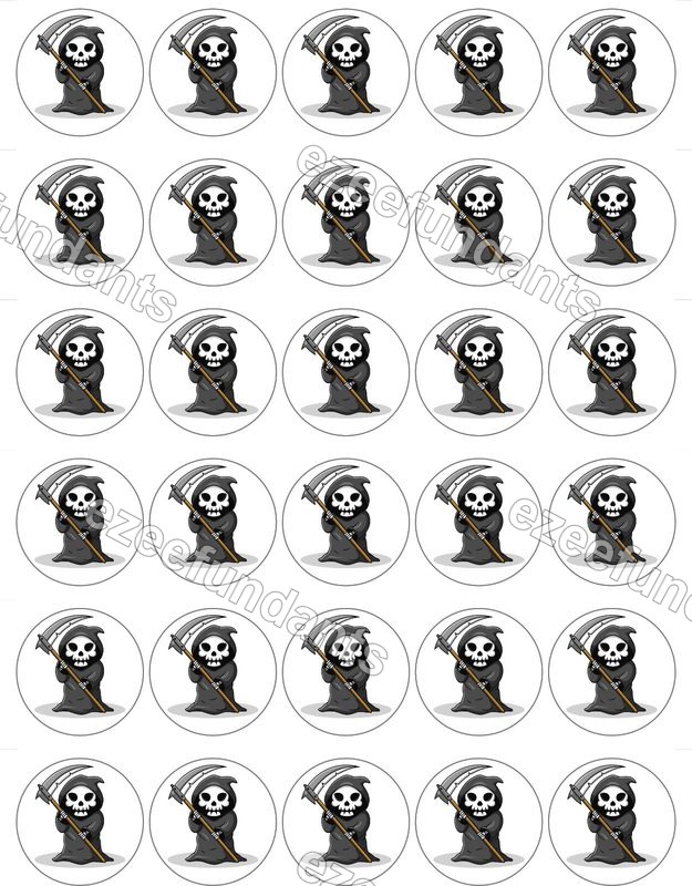 30x Halloween Ripper Edible Wafer/Icing Cupcake Toppers ๐ โ photo 1