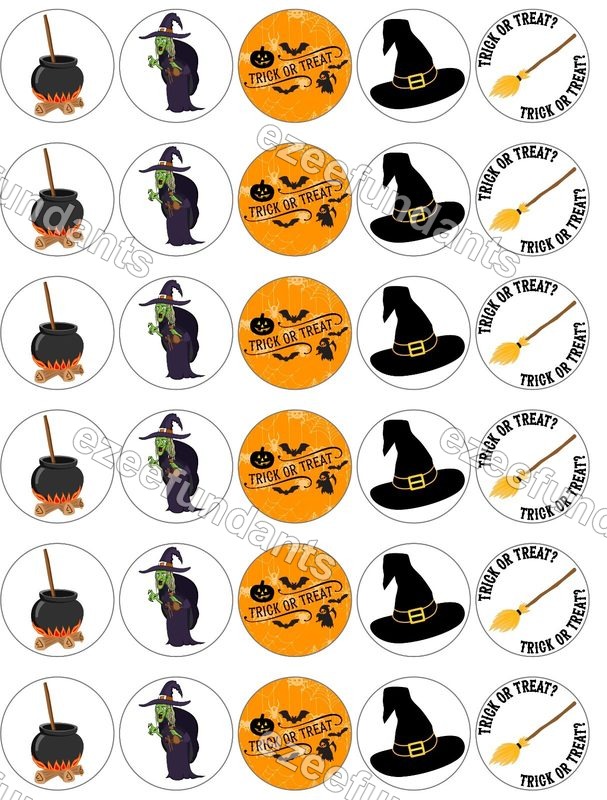 30x Halloween Edible Wafer/Icing Cupcake Toppers 🎃 — photo 1
