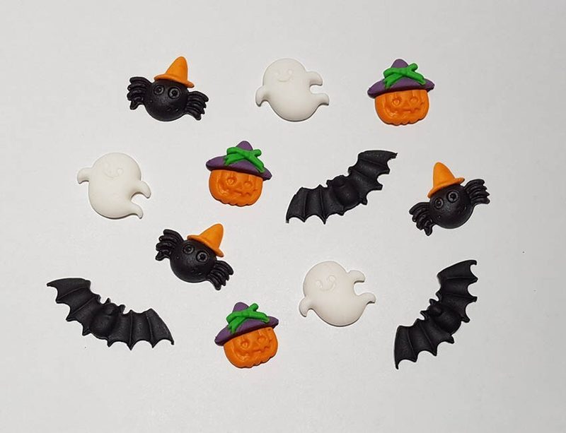 Halloween Sugar Icing Fondant Edible Cupcake Toppers Cake Decorations โ photo 1