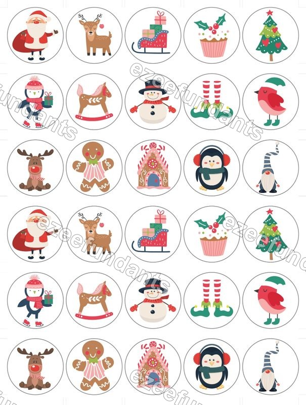 30x Christmas Edible Wafer/Icing Cupcake Toppers 🎅 — photo 1