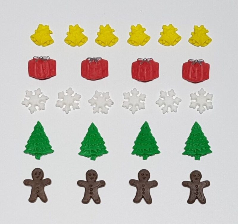 24x Christmas Mix Edible Cupcake Toppers SEE DESCRIPTION🎄 — photo 1