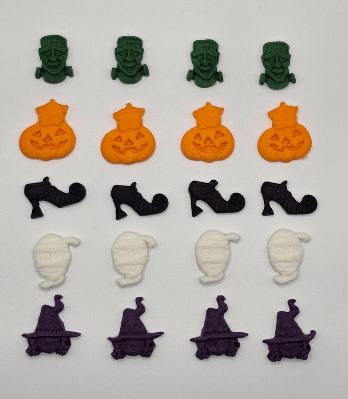 20x Halloween Sugar Edible Icing Cupcake Toppers Cake Decorations 🎃 — photo 1