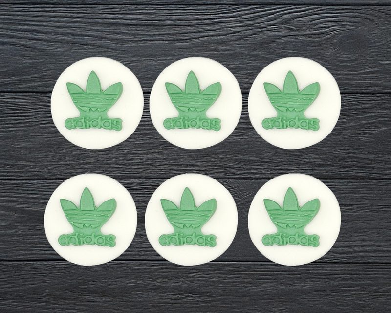 6x Edible Adidas Inspired Cupcake Toppers Cake Decorations — photo 1