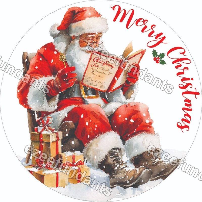 Christmas Santa Edible Cake Topper | Wafer Paper or Icing Sheet Decoration 🎅 — photo 1